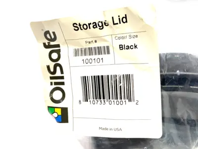 NEW OILSAFE SPILL-PROOF STORAGE LID, BLACK