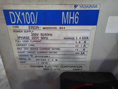 USED 2010 YASKAWA MOTOMAN MH6