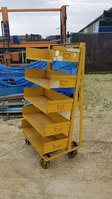 Rolling Storage Carts w/4-5x Adjustable Shelves/Unit 33" W x 16" Dp x 65" Tall