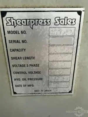 Used 2001 ACCURSHEAR 850012 Power Squaring Shears (Inch) Arizona US | KD Machinery #1304933