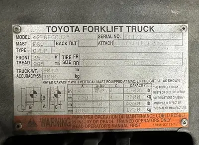 USED TOYOTA 42-6FGCU25
