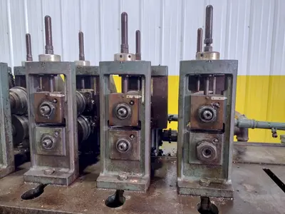 6 STAND X 8" X 1.5" YODER MODEL M1-1/2 ROLLFORMER, 16 STAND BASE: YOBRO #24215