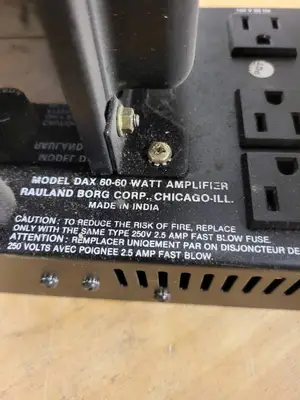 Rauland Borg DAX 60-60 Watt Amplifier with Transformers and Heat Sink