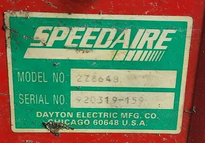 USED SPEEDAIRE 2Z864B