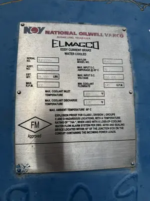 Used NOV ELMAGCO EDDY CURRENT BRAKE (WATER COOLED) Misc Industrial Equipment Texas US | Oil The Woodlands Group #1501202