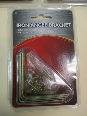 New L-Iron Item# 26829 Angle Brackets (3 lot of 4 pcs)
