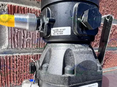 USED ITT PURE-FLO A208 DIAPHRAGM VALVES 90PSI 1" W/ ASCO VALVE POSITIONER