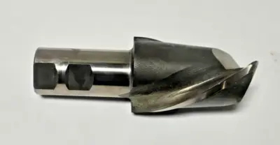 BRUBAKER TOOL End Mill HSS 2 Flute LH 2" Dia 1-1/4" Shank 962 MED ALUM