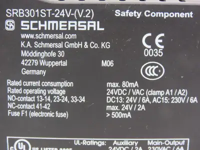 Schmersal SRB301ST-24V-(V.2) Automation Protect Safety Relay Unit 24VDC