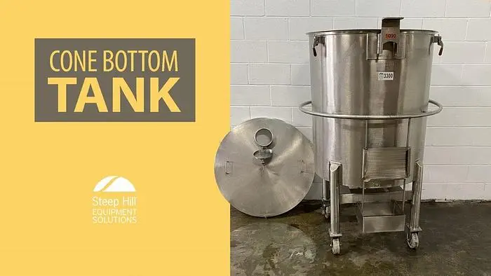 SS Lidded Cone-Bottom Tank