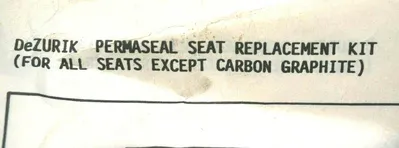 NEW DEZURIK DZ-861 PERMASEAL SEAT REPLACEMENT KIT