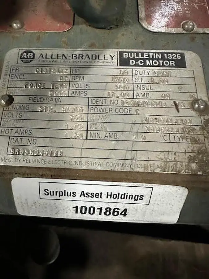 Used ALLEN-BRADLEY C1812ATZ D.C. Motors | Surplus Asset Holdings #1203452