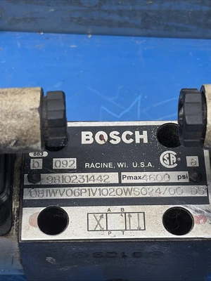 Used Bosch 9810231442 081WV06P1V1020WS024/00 Valves/Fittings Indiana US | J&J Industrial Supply #1269314