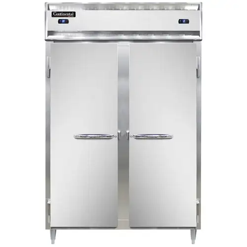Continental D2RFSN 52" Designer Line Two Section Commercial Combo Refrigerator Freezer - Solid Doors, Dual Temp, 115v