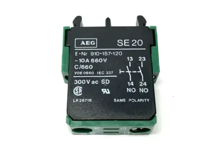 USED AEG CONTACT BLOCK 10A 660V LOT OF 3