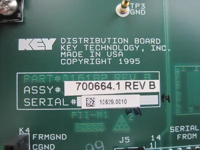 NEW KEY TECHNOLOGY ASSY# 700664.1 BOARD REV B
