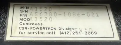 USED CONTRAVES AS6380-1086-021