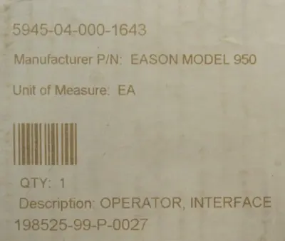 NEW EASON TECHNOLOGY 950 OPERATOR INTERFACE 5945-04-000-1643 198525-99-P-0027