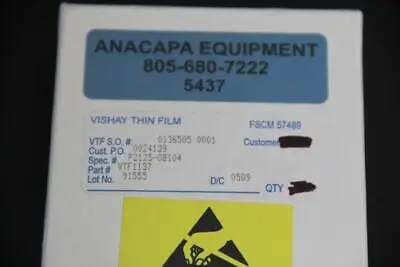 Vishay VTF1137  VTF1137-0509 Fixed Resistors | ANACAPA EQUIPMENT BROKERS, INC (2)