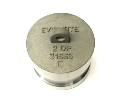 USED EVERT-TITE STAINLESS STEEL CAM AND GROOVE COUPLING DUST PLUG 250PSI