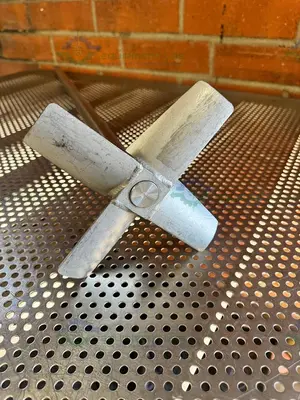 Used 39" STAINLESS STEEL MIXING SHAFT  1" DIAMETER W/  7" IMPELLER Agitator Shaft California US | Equipment Lab #1415133