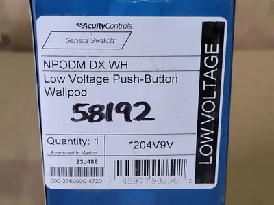 NEW ACUITY CONTROLS NPODM DX WH
