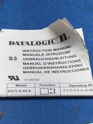 New | in-Stock Datalogic S3R-C10 Sensors Indiana US | J&J Industrial Supply #884347