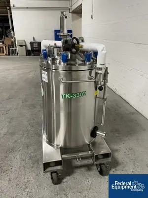 USED ITT 125 Liter Integrated Biosystems Cryovessel, 316L S/S, 50/65#