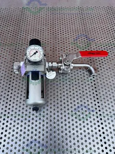 Used SMC AW40-N04-Z FILTER REGULATOR 7 - 125 PSI W/ FLOWSERVE BALL VALVE Regulators California US | Equipment Lab #485819