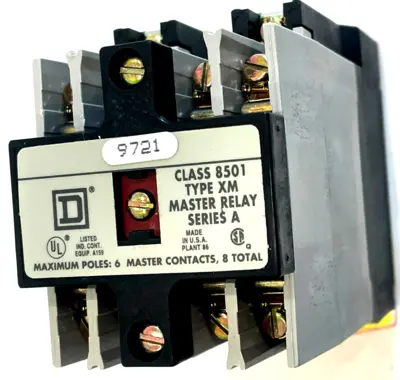 NEW SQUARE D 8501-XM020V02 CONTROL RELAY 120-60/110-50 8501XM020V02