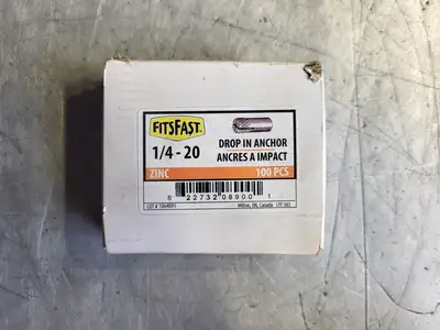 1/4"-20 Zinc Drop In Anchor (Box of 100)