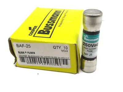 10 NEW BUSSMANN BAF-25 FUSES