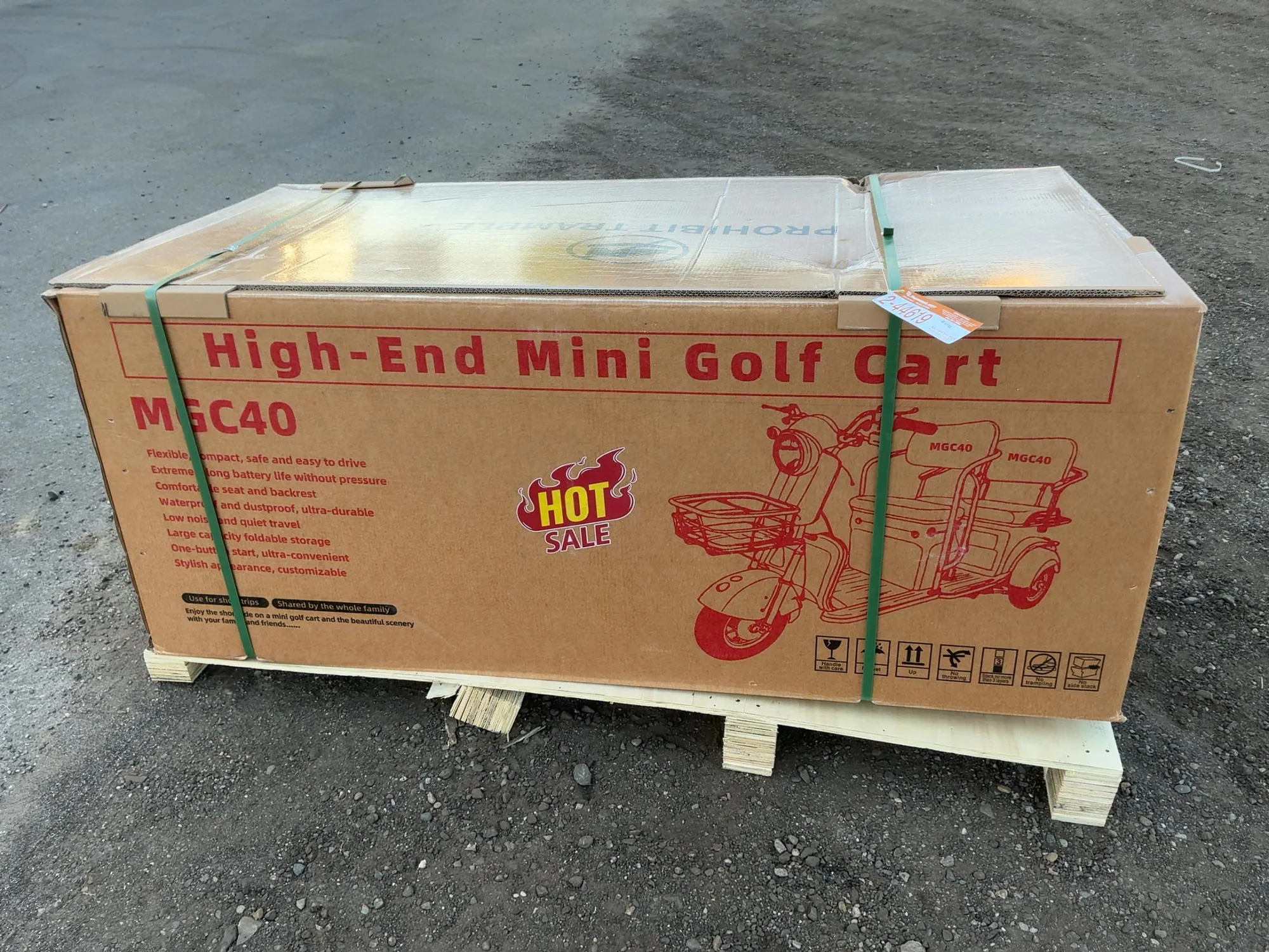 New SDLANCH MGC40 3-Wheel Mini Electric Golf Cart / Scooter, 60 Volt, 600 Watt Motor, Three Speed, 2...