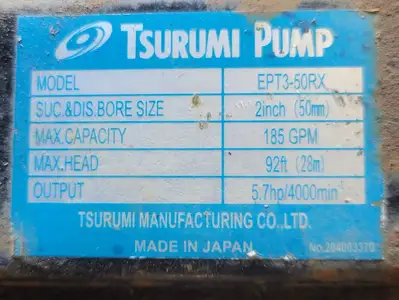 Used TSURUMI EPT3-50RX Parts (Hydraulics and Pneumatics) British Columbia CA | Lenmark #257516