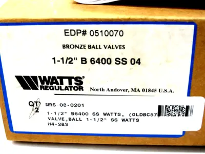 NEW WATTS 04-SS BRONZE VALVE BALL 1-1/2" 04SS