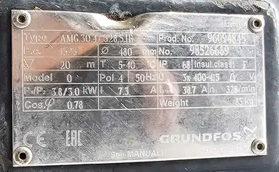 USED GRUNDFOS Model Number: AMG.30.47.385.IB