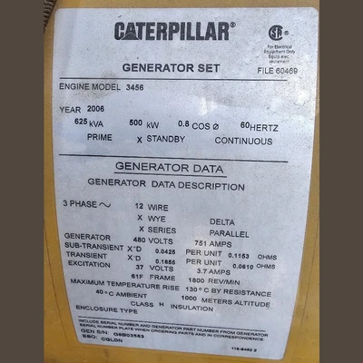 USED 2006 CATERPILLAR (CAT) ENGINE  CAT 3456