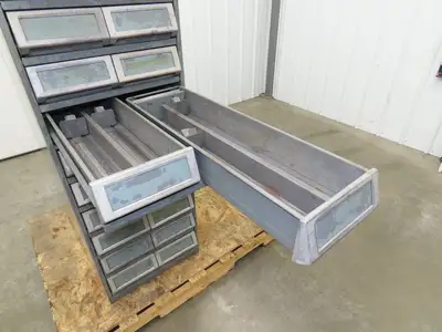 TAB Vintage Industrial Tape Card Storage Cabinet 10 Drawer Unit 19x28x52"
