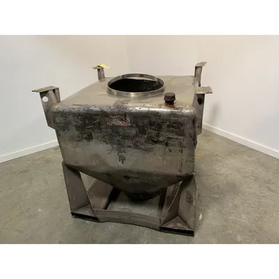 Used 1000 Liter (35 cu. Ft) IBC Matcon Stainless Steel Portable Tote Bin