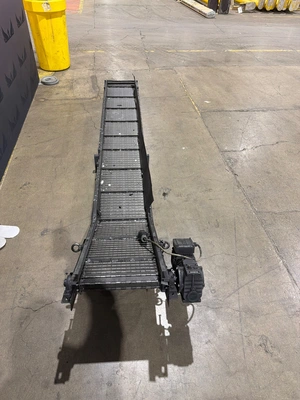 Chip Conveyor with Hinged Steel Belt 138" x 32" x 24" USED