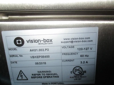 Vision - Box Biometric Verification System For Airports / Etc. Fingerprints, 2015