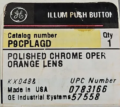 GE P9CPLAGD Pushbutton Switch. Loc 4E-1