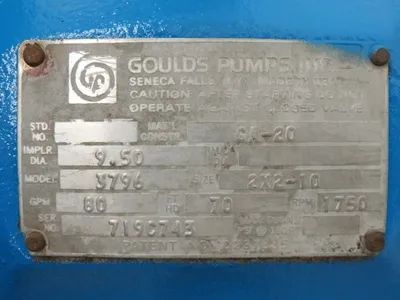USED Goulds 3796 Self-Priming