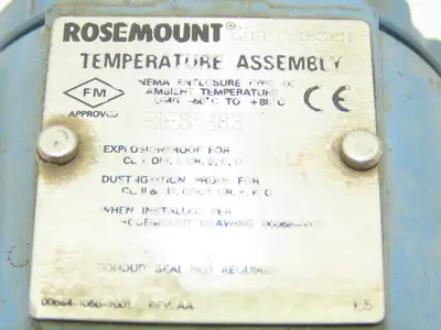 Rosemount 00644-1060-2001 Thermocouple 9" Probe Temperature Sensor 1/2" NPT
