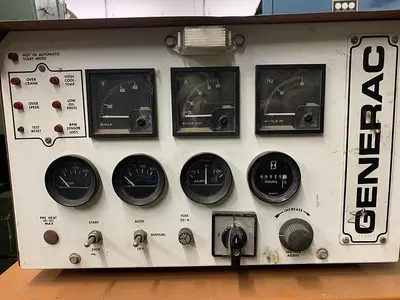 GENERAC 92A-01032-S, 62 KVA, 40 KW, 277/480 VOLT 60 HERTZ 3-PHASE GENERATOR