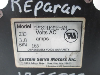 Used CUSTOM SERVO MOTORS _UNKNOWN_ Servo Motors | OCO Industrial #1599517