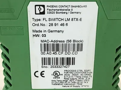 USED PHOENIX CONTACT FL-SWITCH-LM-8TX-E