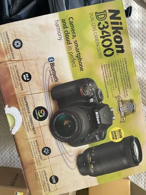 Nikon D3400 DSLR Bundle- 3 lenses, Camera Bag, Etc… Excellent Condition!!!!