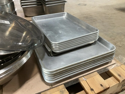 Used MIXED LOT OF STAINLESS STEEL RESTAURANT EQUIPMENT Pans Michigan US | Miedema Asset Management Group #1761559
