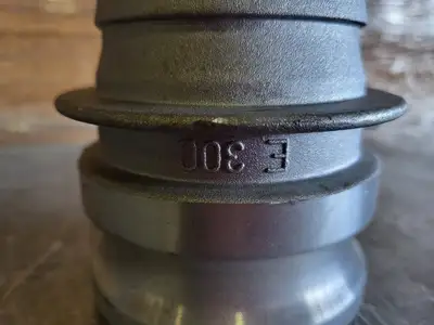 3" CAM Male Adapter X Hose Shank Type E